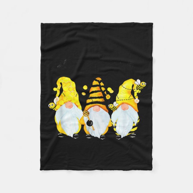 Cobertor De Velo Bee Happy Bee Gnome Spring  (Frente)