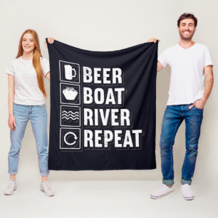 Cobertor De Velo Beer Boat River e Beer Bebendo