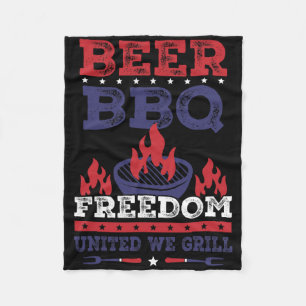Cobertor De Velo Beer Churrasco Freedom United We Grill Roupa