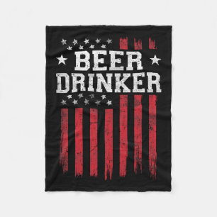 Cobertor De Velo Beer Drinker American Flag Usa Patriótico