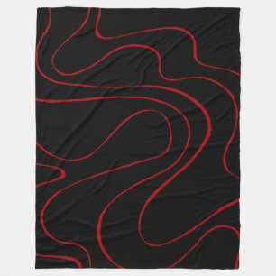 Cobertor De Velo Bei e Fluxo 2 em Vermelho e Preto