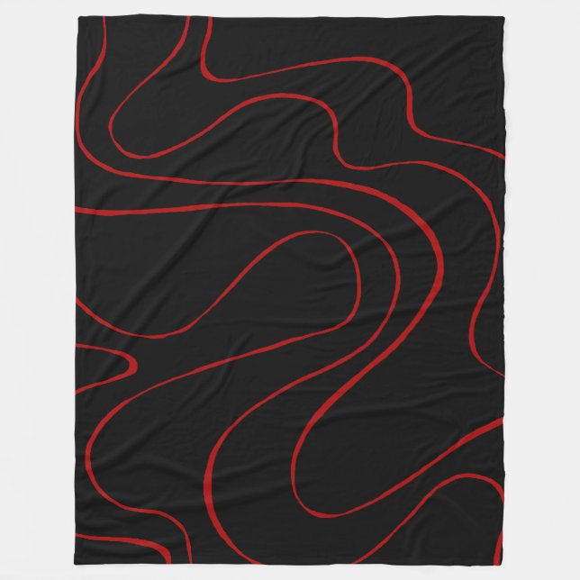 Cobertor De Velo Bei e Fluxo 2 em Vermelho e Preto (Frente)