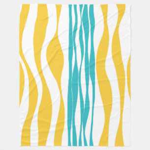 Cobertor De Velo Bei e Fluxo - Turquesa e Amarelo