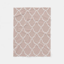 Cobertor De Velo Beige Marroquino Lattice Pattern