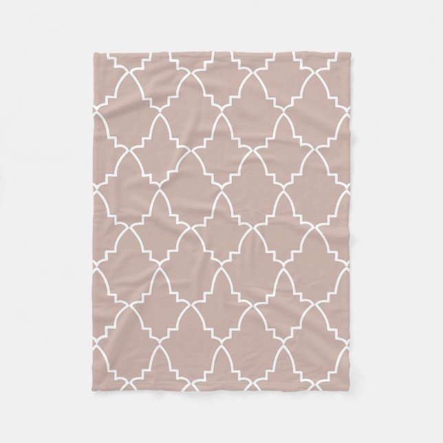 Cobertor De Velo Beige Marroquino Lattice Pattern (Frente)