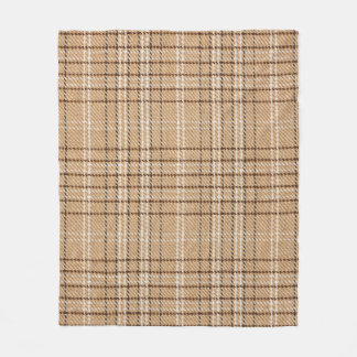 Cobertor De Velo Beige Tartan: Clássica Xadrez Weave.