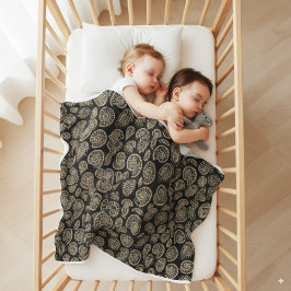 Cobertor De Velo Beige venenoso fóssil trilobite padrão amonita