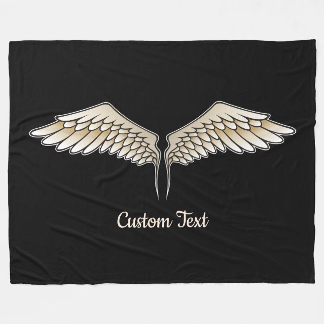 Cobertor De Velo Beige Wings Flece Blanket (Frente (Horizontal))