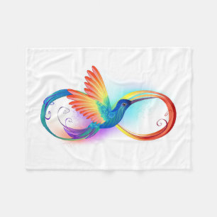 Cobertor De Velo Beija-flor Arco-íris com símbolo do Infinito