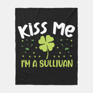 Cobertor De Velo Beije Me Eu Sou Um Sullivan - Sobrenome Sullivan