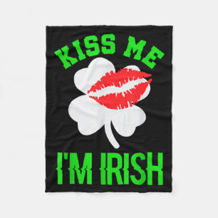 Cobertor De Velo Beije Me Sou Irlandês Dia de São Patrício