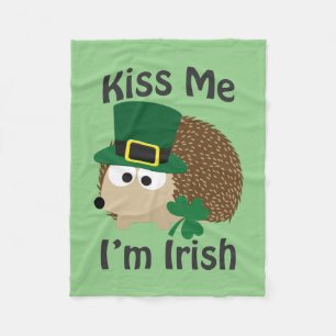 Cobertor De Velo Beije-me Sou Irlandês Hedgehog