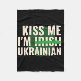 Cobertor De Velo Beije Me Sou Irlandês Ucraniano - Divertido Ucrâni