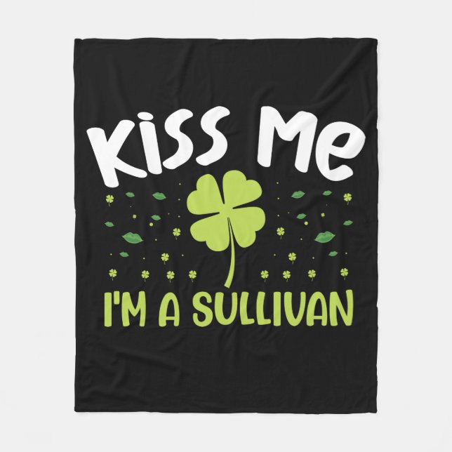 Cobertor De Velo Beije-me Sou Sullivan - Sobrenome Sullivan (Frente)