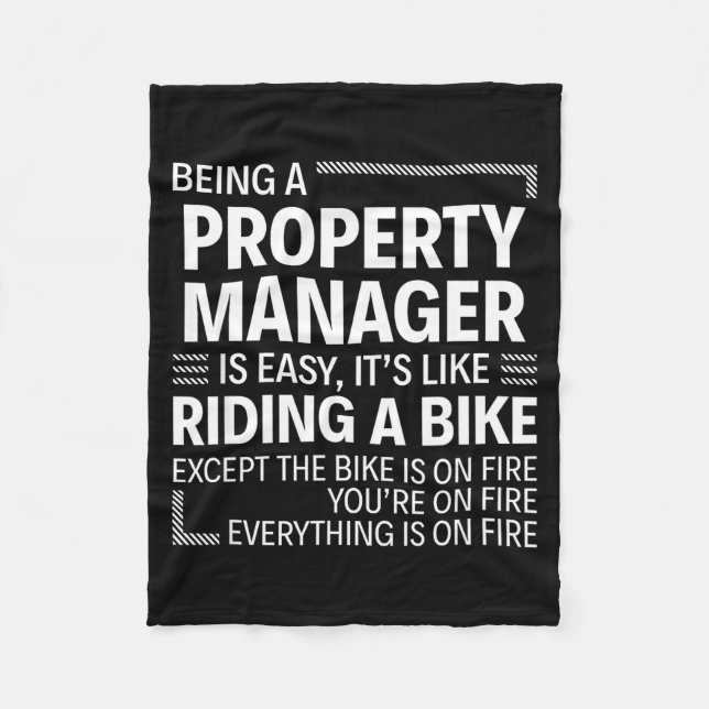 Cobertor De Velo Being A Property Manager Is Easy It's Like Riding  (Frente)