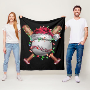 Cobertor De Velo Beisebol de Natal Papai Noel Esportes Xmas Feriado
