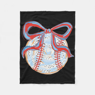 Cobertor De Velo Beisebol Vintage Com Arco De Coquete Para Meninas