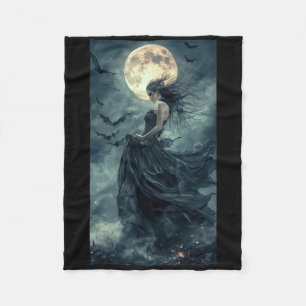 Cobertor De Velo Bela Bruxa Fantasia Gótica Vampiro Luar 1