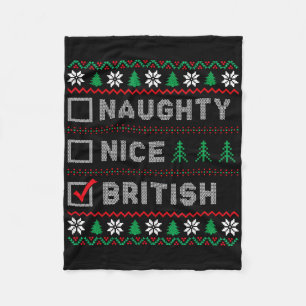 Cobertor De Velo Bela Lista de Bons Colegas Britânicos Santas Lista