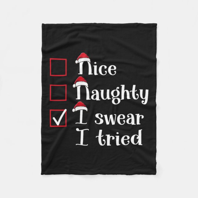 Cobertor De Velo Bela travessura, Eu Tentei Um Bom Natal (Frente)
