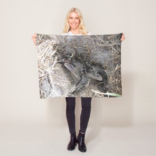 Cobertor De Velo Belas de Bebê Selvagens Fleece Blanket (In Situ)