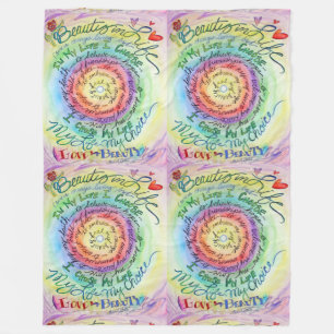 Cobertor De Velo Beleza na vida Cancer Poem Art Soft Fleece Blanket
