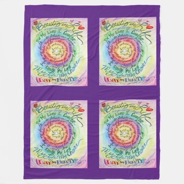 Cobertor De Velo Beleza na vida Cancer Poem Art Soft Fleece Blanket (Frente)