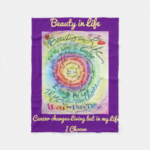 Cobertor De Velo Beleza na vida Cancer Poem Soft Fleece Blankets