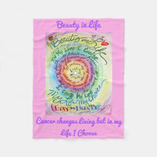 Cobertor De Velo Beleza na vida Cancer Poem Soft Fleece Blankets
