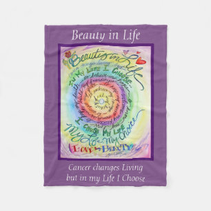 Cobertor De Velo Beleza na vida Cancer Poem Soft Fleece Blankets
