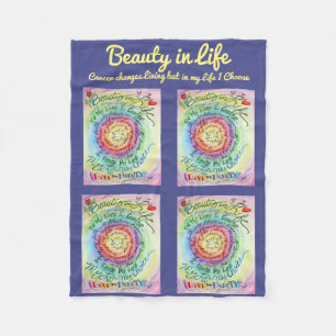 Cobertor De Velo Beleza na vida Cancer Poem Soft Fleece Blankets