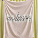 Cobertor De Velo Beleza Rosa Moderna Pastel Personalizada Seu Nome<br><div class="desc">Beleza Rosa Moderna Pastel Personalizada Seu Nome</div>