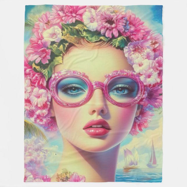 Cobertor De Velo Beleza Tropical Retroativa (Frente)