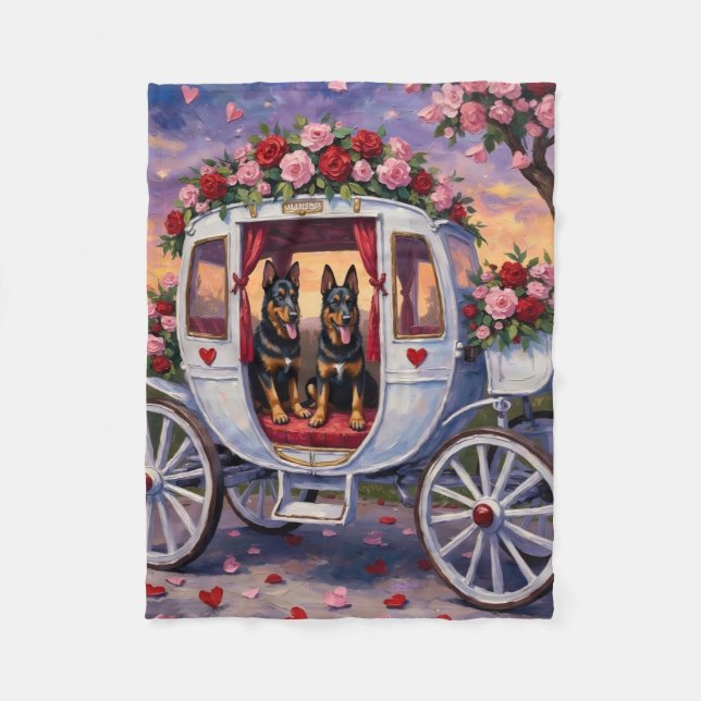 Cobertor De Velo Belgian Shepherd Dog Valentine's Day (Frente)