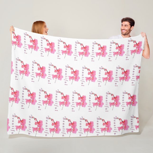 Cobertor De Velo belíssima orquídea rosa flores fotográfica (In Situ)