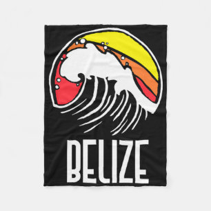 Cobertor De Velo Belize Vintage Anos 80 Retro Surfando Onda Da Prai