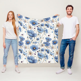 Cobertor De Velo Belo azul-floral