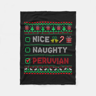 Cobertor De Velo Belo Checklist de Natal peruano peruano Peru
