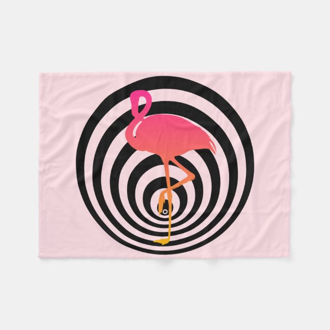 Cobertor De Velo Belo flamingo em círculos (Frente (Horizontal))