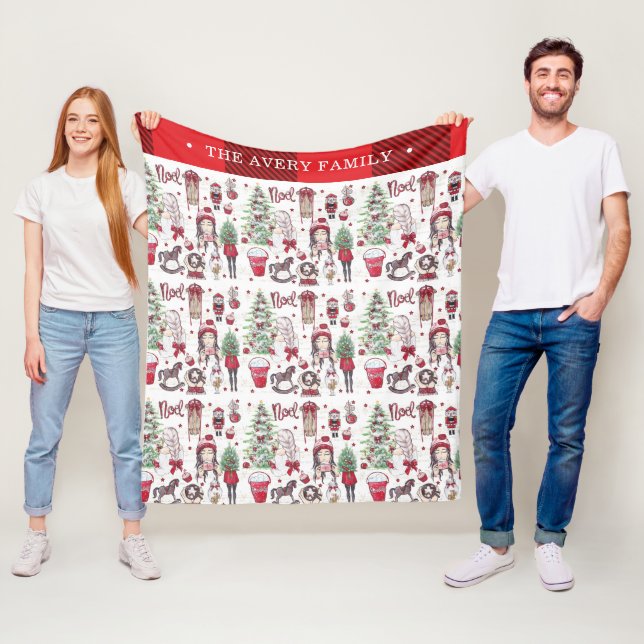 Cobertor De Velo Belo Natal de Watercolor Vermelha (In Situ)