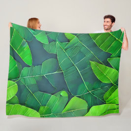 Cobertor De Velo Belo padrão de folhas verdes