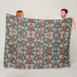 Cobertor De Velo Belo Padrão Floral Flores Flores Vermelhas Rosa