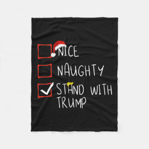 Cobertor De Velo Belo Pé Com Trump 2024 Funny Xmas Fami
