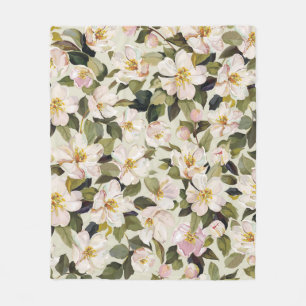 Cobertor De Velo Belo primavera floral com galhos de árvores flori