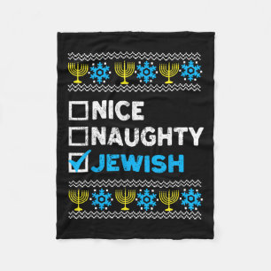 Cobertor De Velo Belo Suéter Judeu e Malvado Chanukah Chanukah