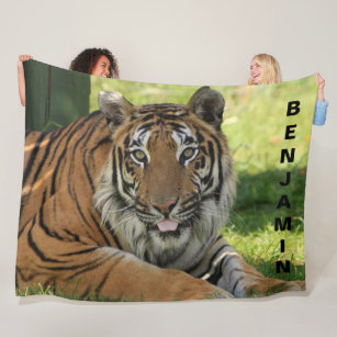 Cobertor De Velo Belo Tigre de Foto Colorida