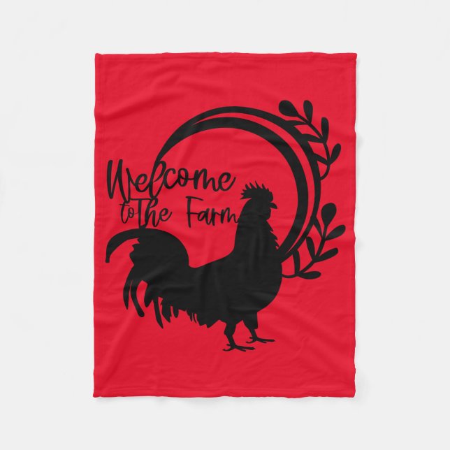 Cobertor De Velo Bem-vindo ao Fazenda Rooster (Frente)