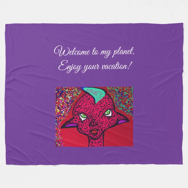 Cobertor De Velo Bem-vindo ao Meu Planeta (Frente (Horizontal))