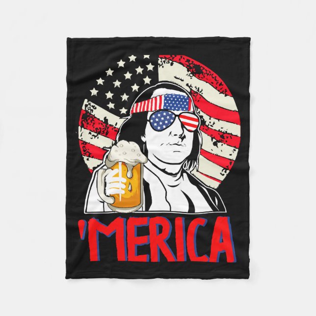 Cobertor De Velo Ben Drankin Vamos comemora a alegria do 4º de (Frente)