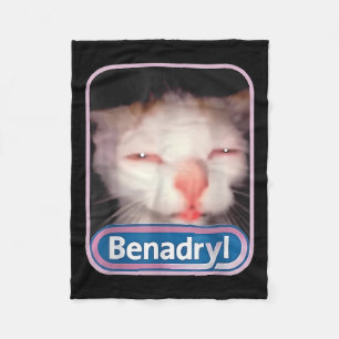 Cobertor De Velo Benadryl Meme Cat Engraçados Gatos Adolescentes Ca